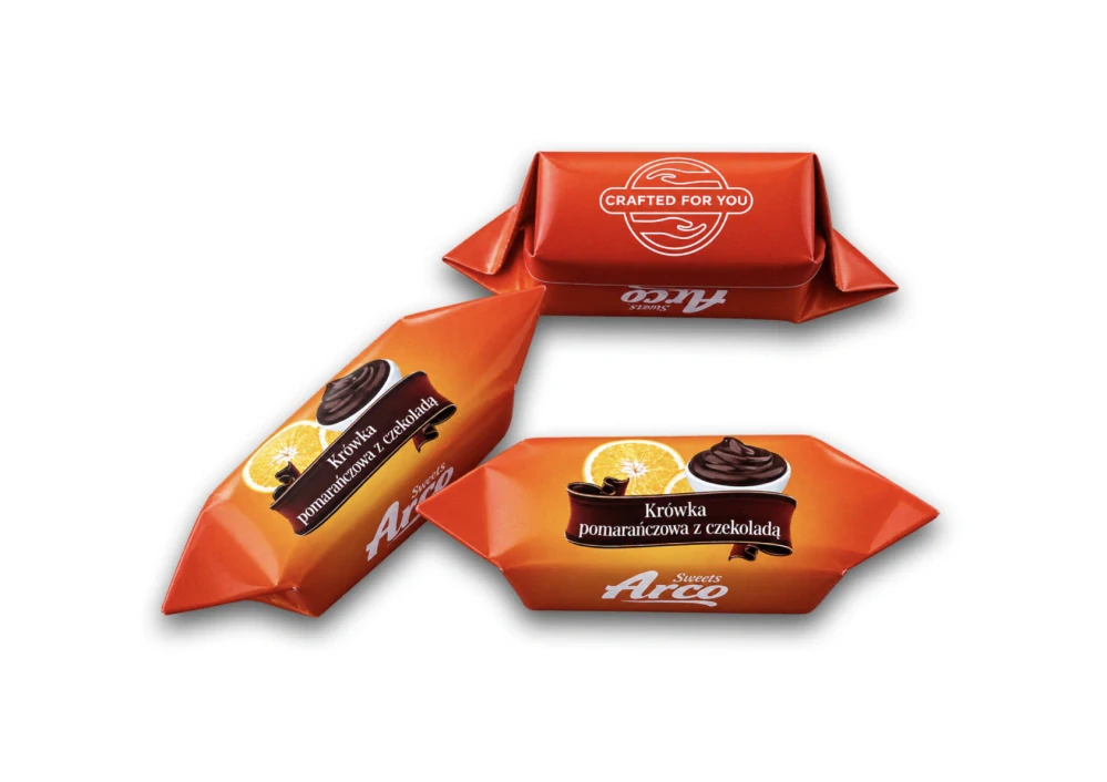 KROWKA ČOKOLÁDA-POMERANČ - 250 g až 1 kg